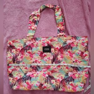 Floral Tote Bag by PINK Victoria's Secret | Pink Multi-Color Flower Beach Tote